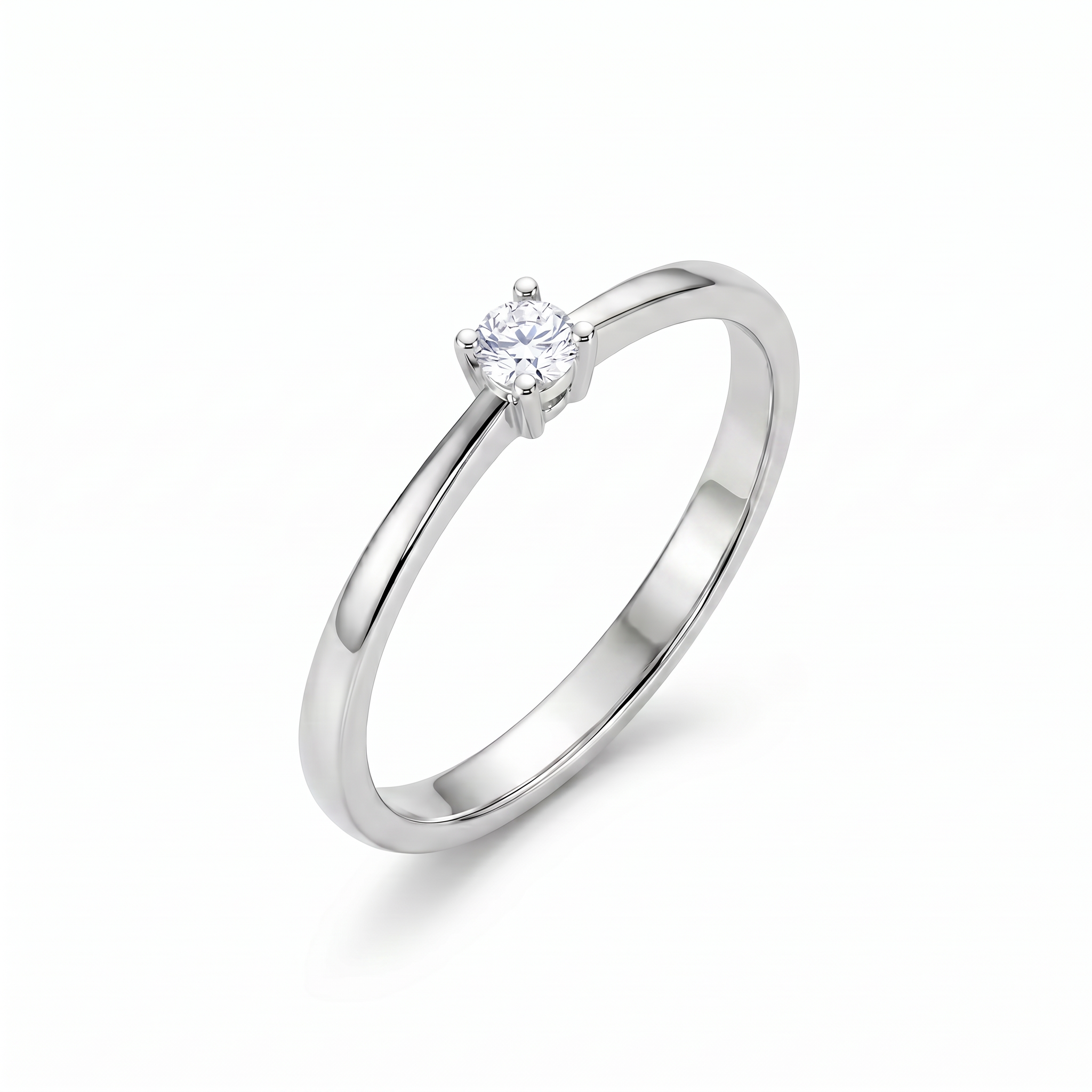Anillo Oro Blanco 18kt Diamantes 5 Pts 2