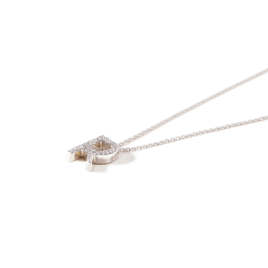 Collar Oro Blanco 18kt Diamante 9Pts | Danielle Costantini 1