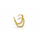Aros Oro Amarillo 18kt Argollas Oval Circonita 14X10MM - Miniatura 3