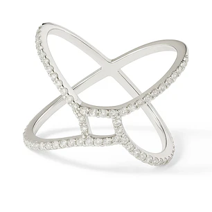 Anillo Oro Blanco 18kt Diamantes 16 Pts | Danielle Costantini