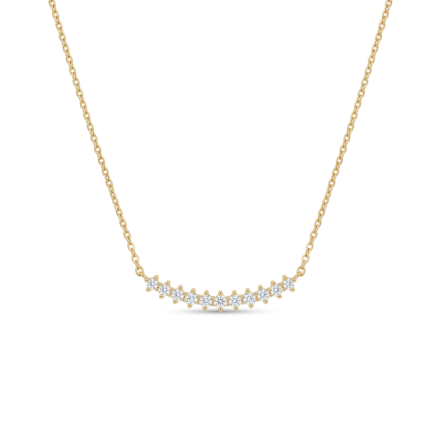 Collar Oro Amarillo 18kt Diamantes 18Pts Total 3