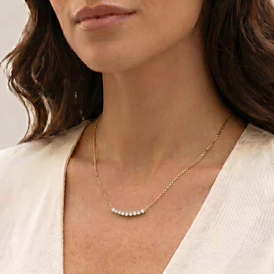 Collar Oro Amarillo 18kt Diamantes 18Pts Total