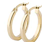 Aros de Oro 14kt Argolla Tubo 15mm - Miniatura 2