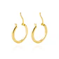 Aros de Oro 14kt Argolla Tubo 15mm - Miniatura 3