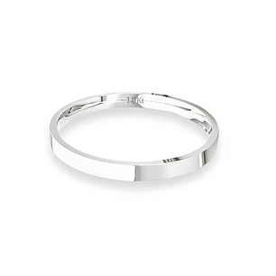 Argolla Matrimonio de Oro Blanco 18kt Tubo ErgoFit Siena de 2,0mm