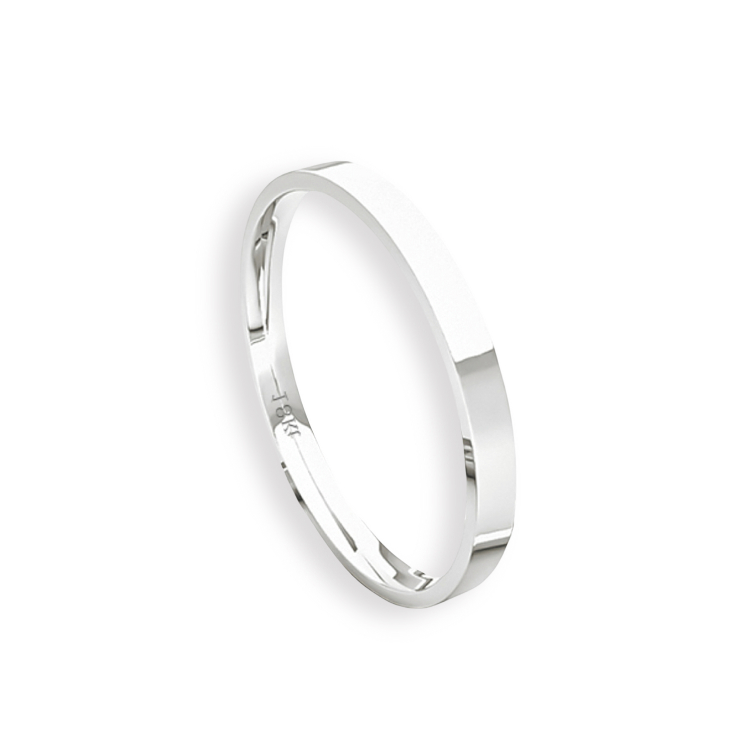 Argolla Matrimonio de Oro Blanco 18kt Tubo ErgoFit Siena de 2,0mm 3