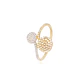 Anillo Oro Amarillo 18kt Círculos y Riel - Miniatura 1