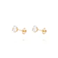 Aros de Oro de 18kt Circón solitario 5mm - Miniatura 1