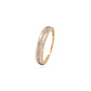 Anillo Compromiso de Oro 18Kt Medio Cintillo Riel Central Circonita - Miniatura 1