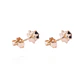 Aros Oro Miel 18kt Ónix 4mm - Miniatura 3