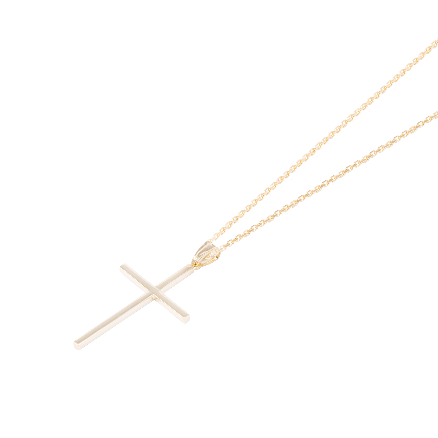 Colgante Oro Amarillo 18kt Cruz Fina 2