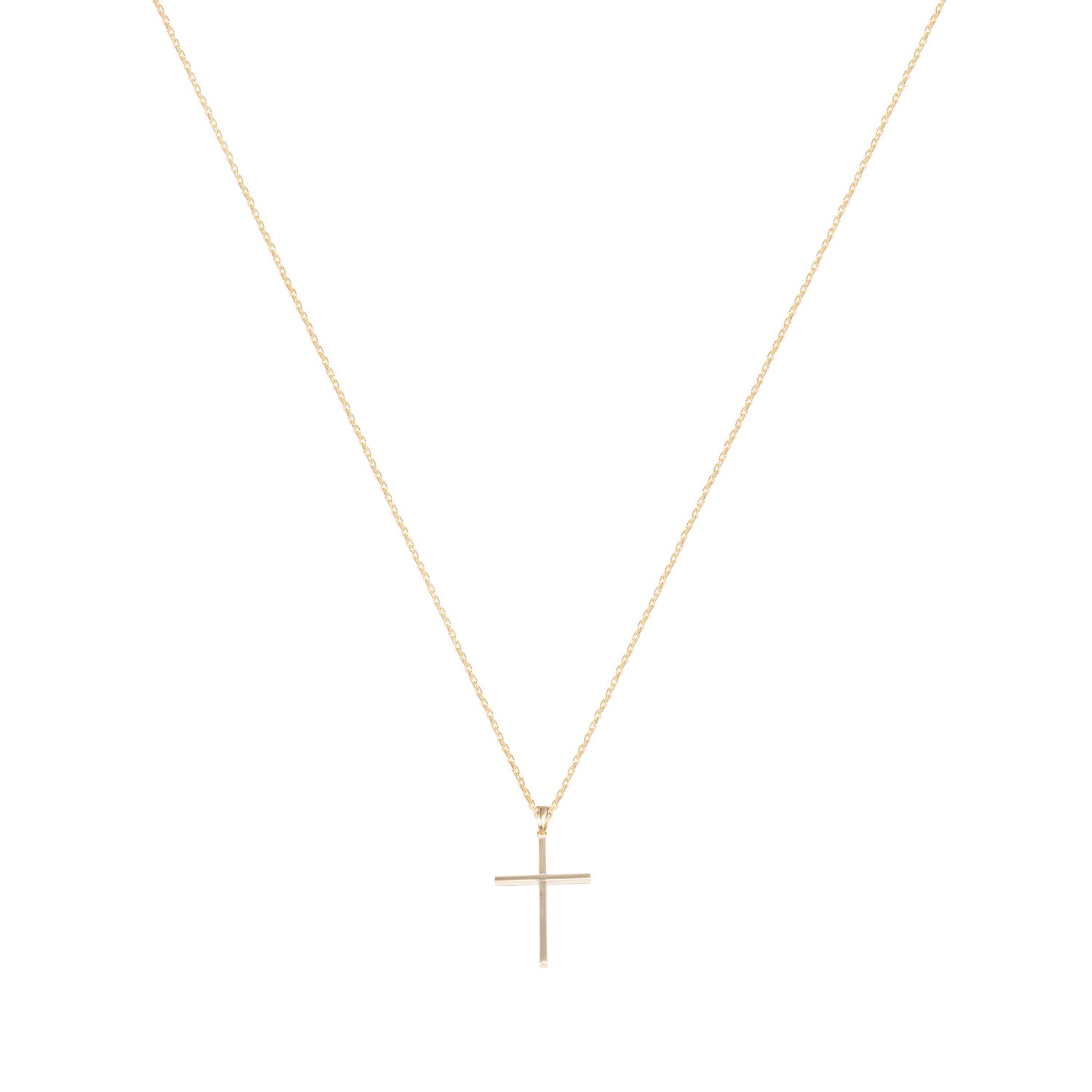 Colgante Oro Amarillo 18kt Cruz Fina 3