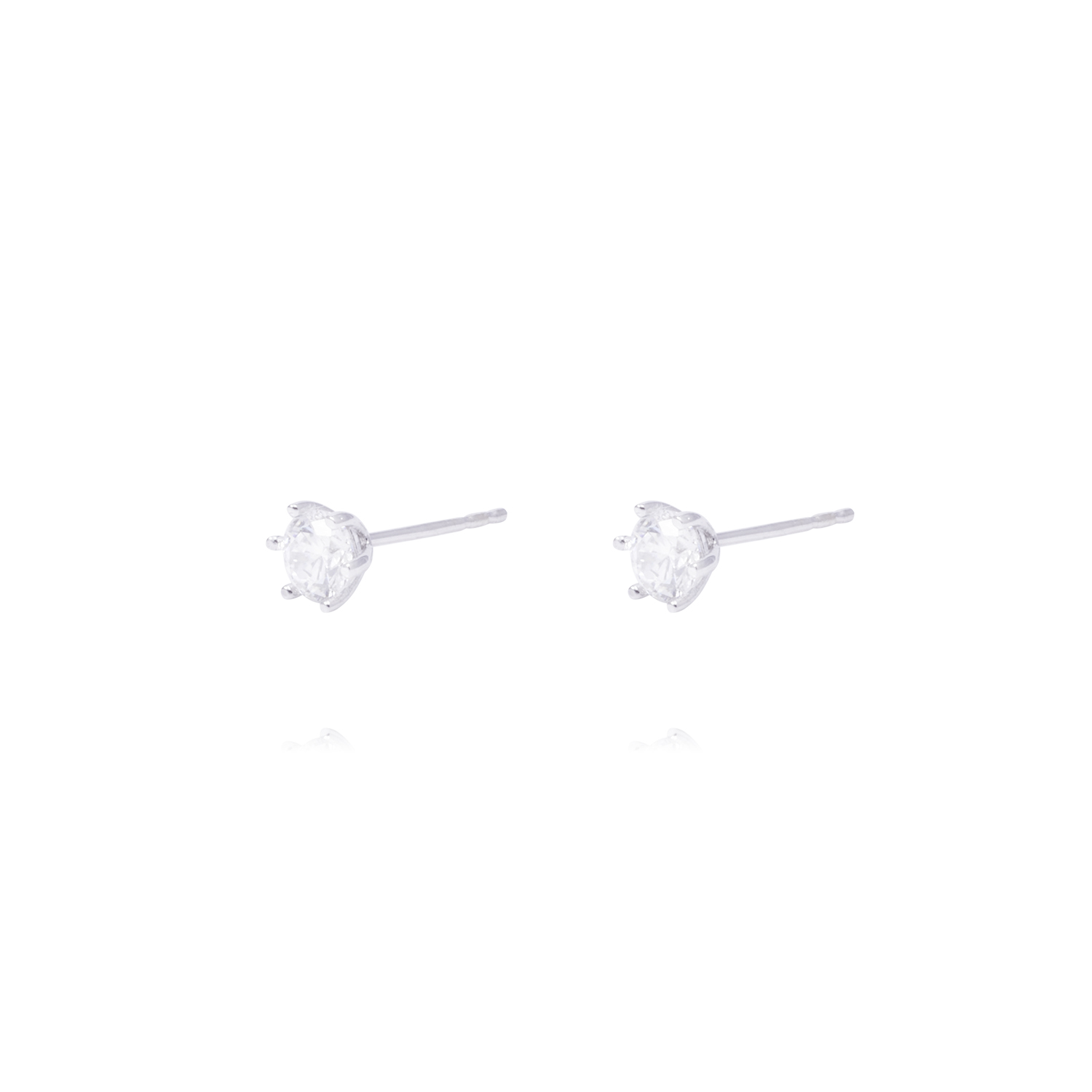 Aros Oro Blanco 18kt Circonita Seis Grifas 1