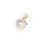 Colgante Oro Amarillo 18kt Corazón adornado con Circonitas - Miniatura 1