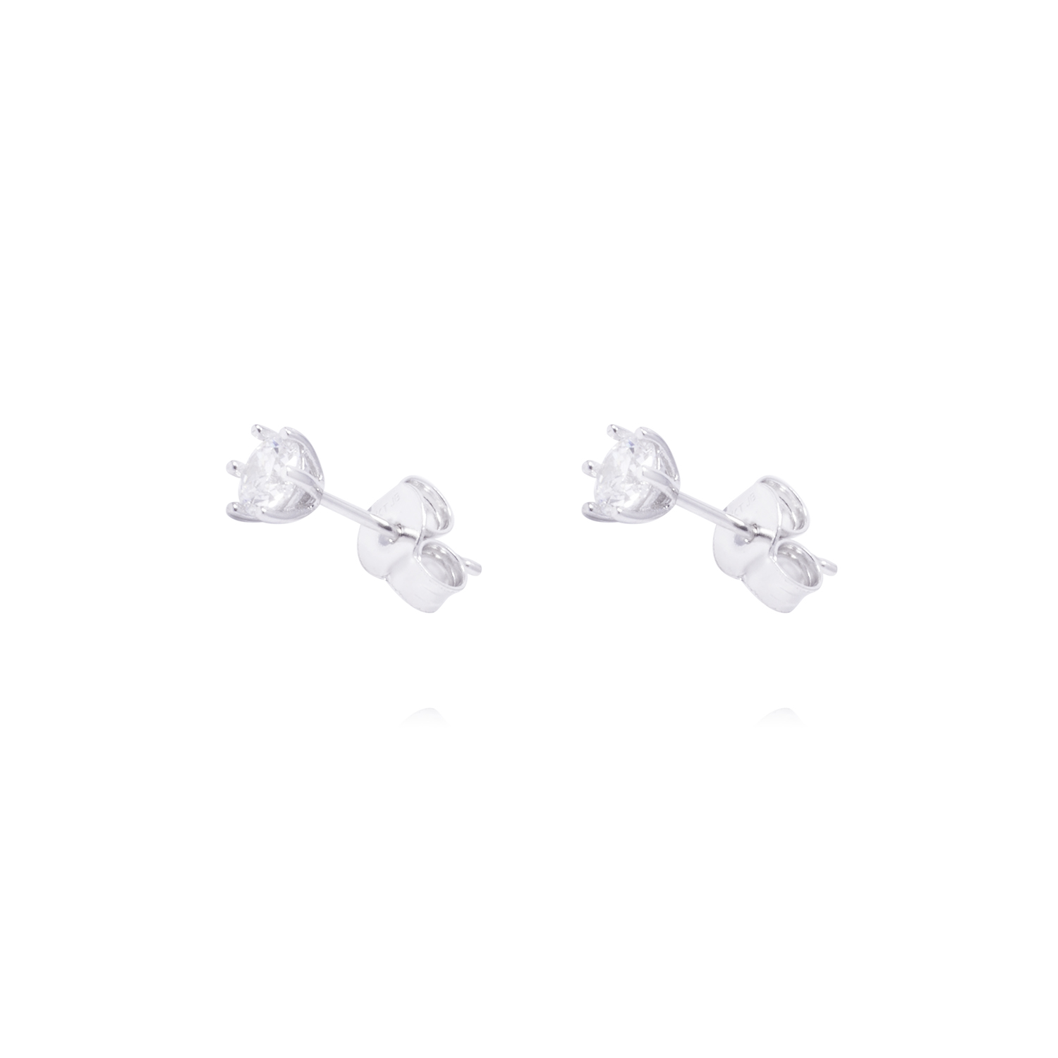Aros Oro Blanco 18kt Circonita Seis Grifas 2