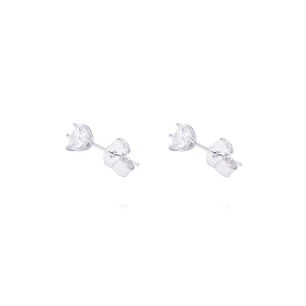 Aros Oro Blanco 18kt Circonita Seis Grifas