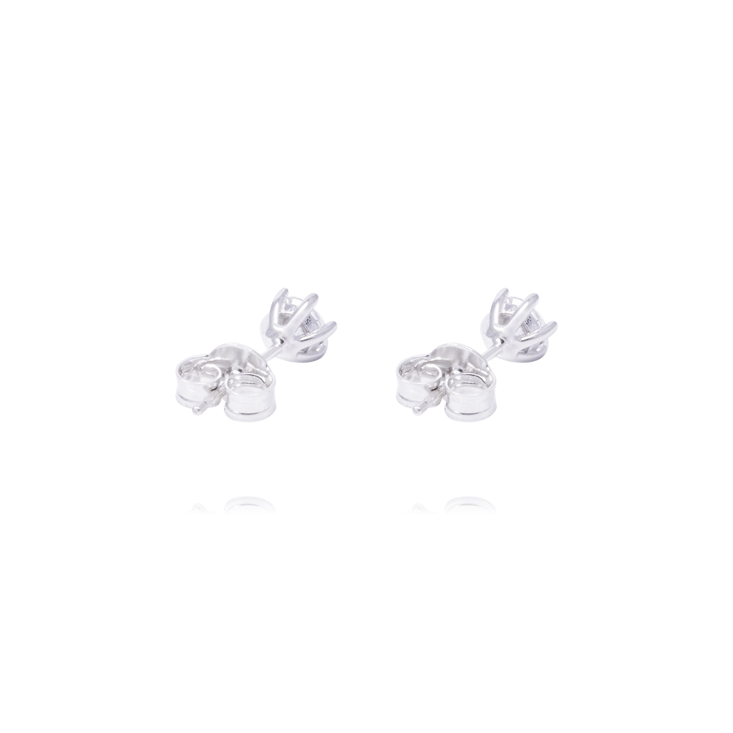Aros Oro Blanco 18kt Circonita Seis Grifas 3