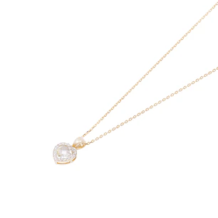 Colgante Oro Amarillo 18kt Corazón adornado con Circonitas