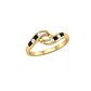 Anillo Oro Miel 18kt Vínculo con Ónix y Circonitas - Miniatura 2