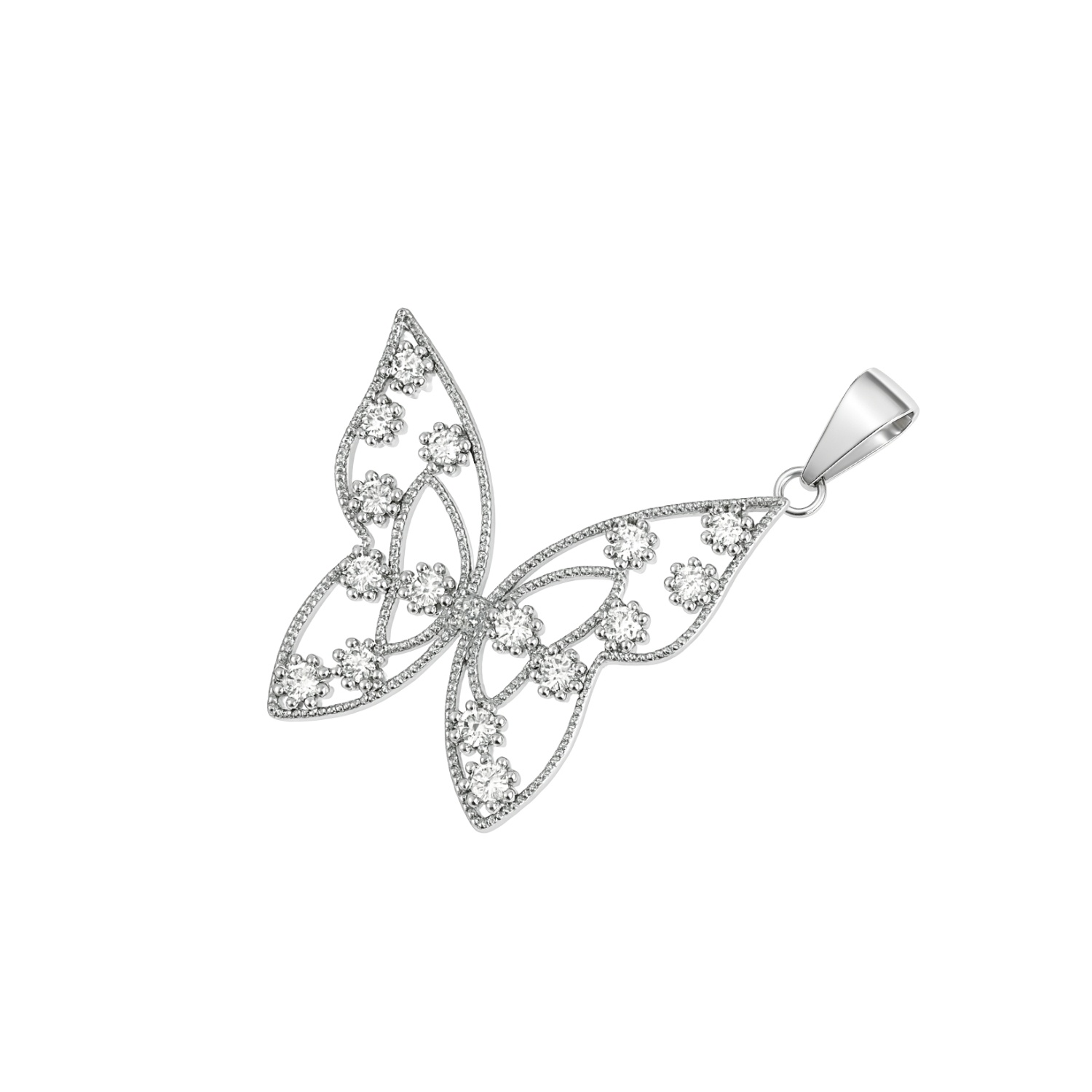 Colgante de Plata Esterlina 925 Mariposa con Circonita 1