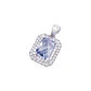 Colgante de Oro Blanco 18kt Circón-Aguamarina - Miniatura 1