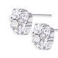 Aros de Plata Esterlina Flor Cuatro Circones - Miniatura 2