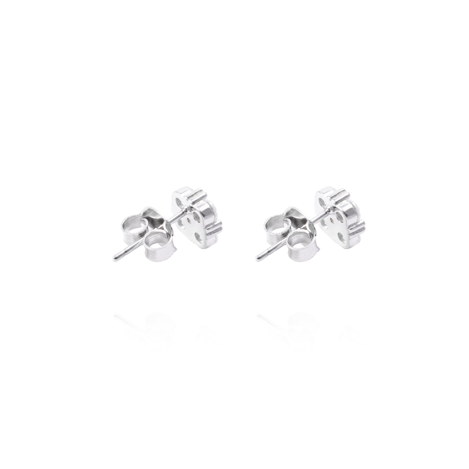 Aros de Plata Esterlina Flor Cuatro Circones 3