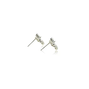 Aros de Plata Esterlina 925 Corona Circonita