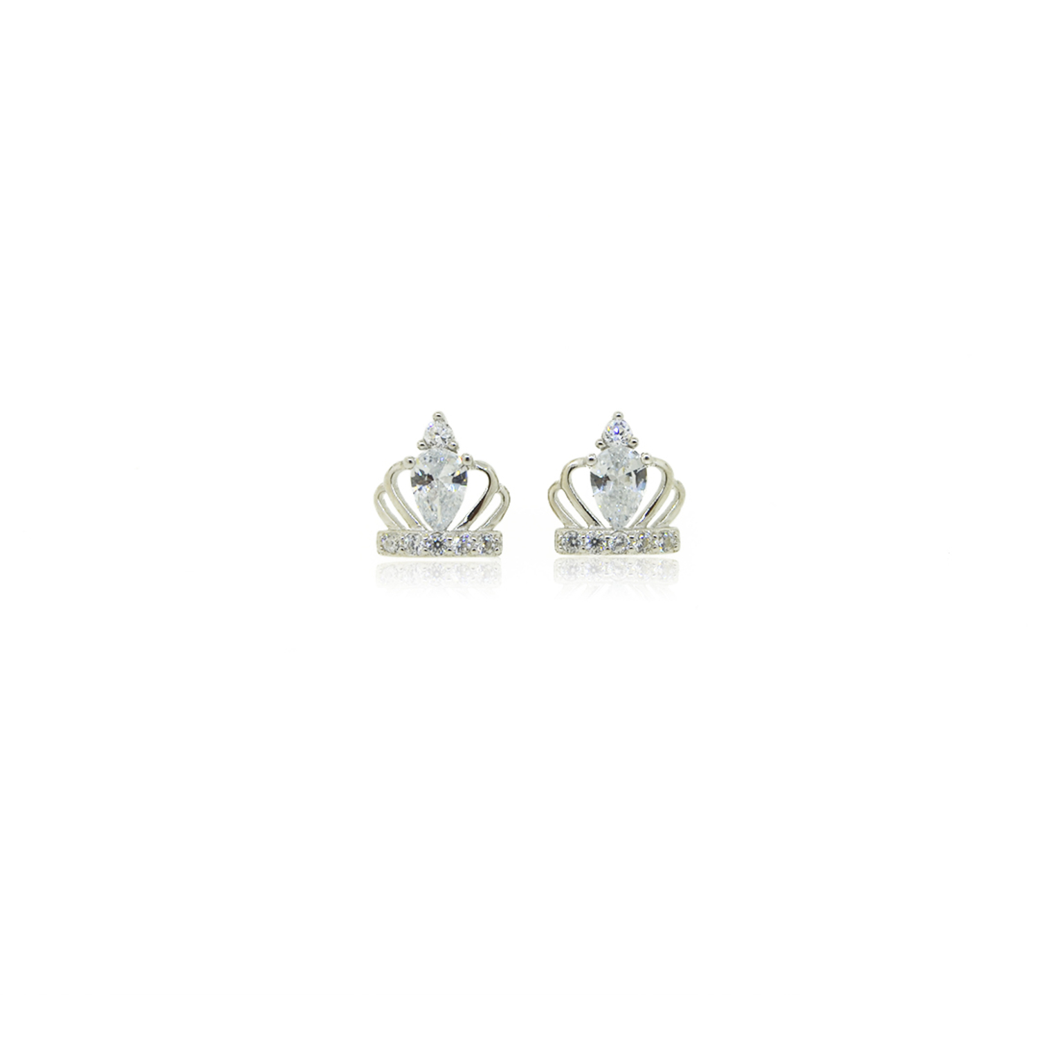 Aros de Plata Esterlina 925 Corona Circonita 3
