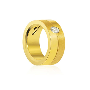 Anillo Oro Amarillo 18kt Modelo Furt Diamante Solitario 5pts