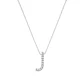 Collar Oro Blanco 18kt Diamantes Letra J 5 Pts | Danielle Costantini - Miniatura 3