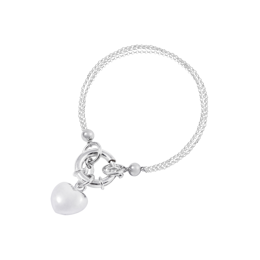 Pulsera de Plata Esterlina 925 Corazón Timón 1