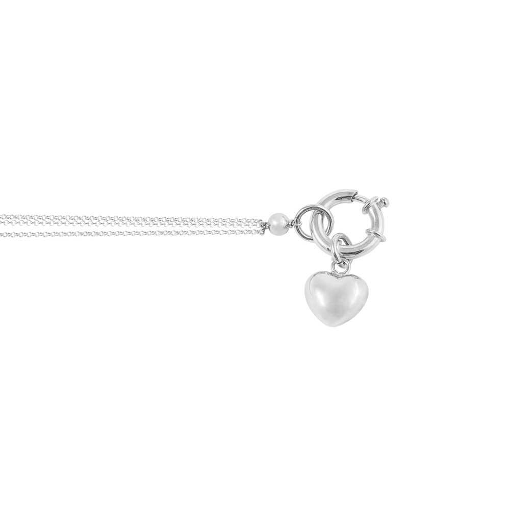 Pulsera de Plata Esterlina 925 Corazón Timón 2