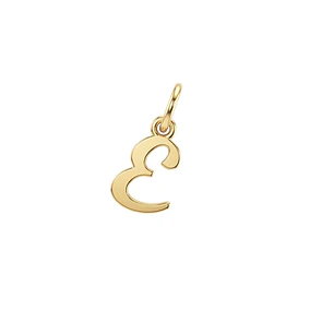 Colgante de Oro Miel 18kt Letra Gótica E