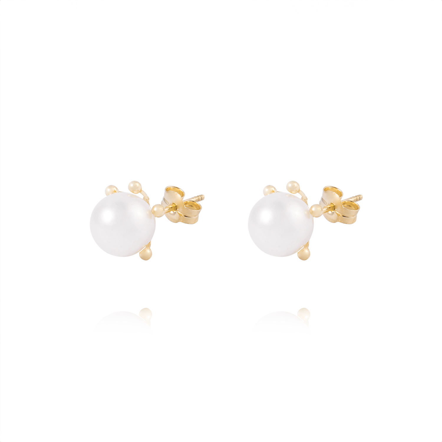 Aros de Oro 18kt PC Perla de 7,0mm 1