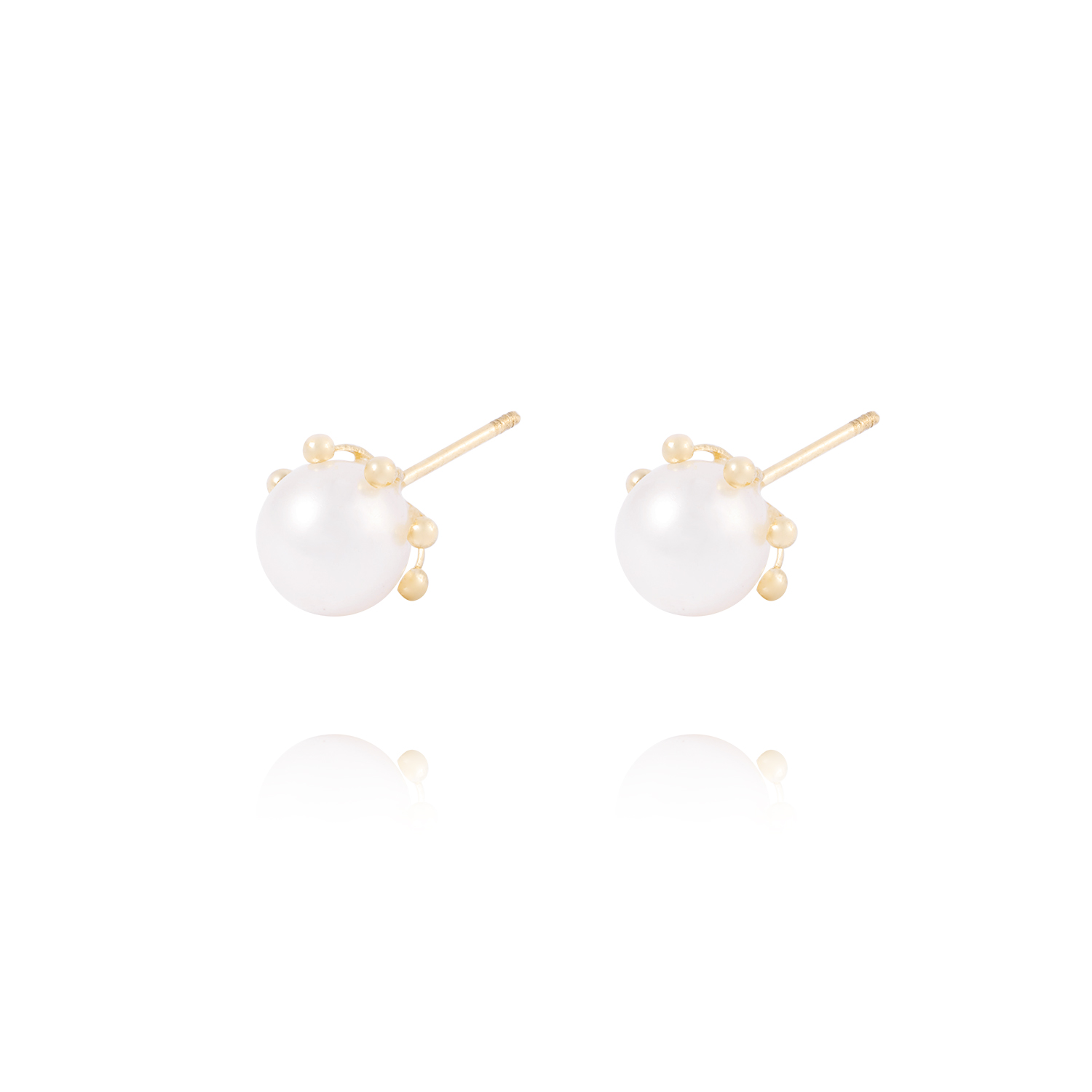 Aros de Oro 18kt PC Perla de 7,0mm 2