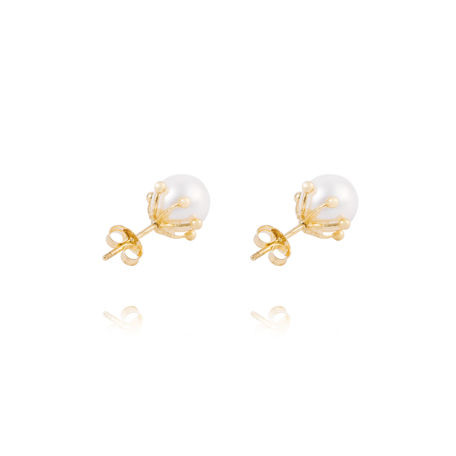 Aros de Oro 18kt PC Perla de 7,0mm 3