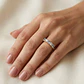 Anillo Oro Miel 18kt Cinco Piedras con Circonita Aguamarina - Miniatura 4