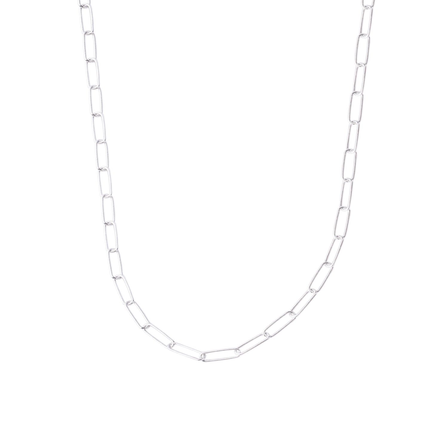 Cadena de Plata Esterlina 925 Eslabon Plano 38 2