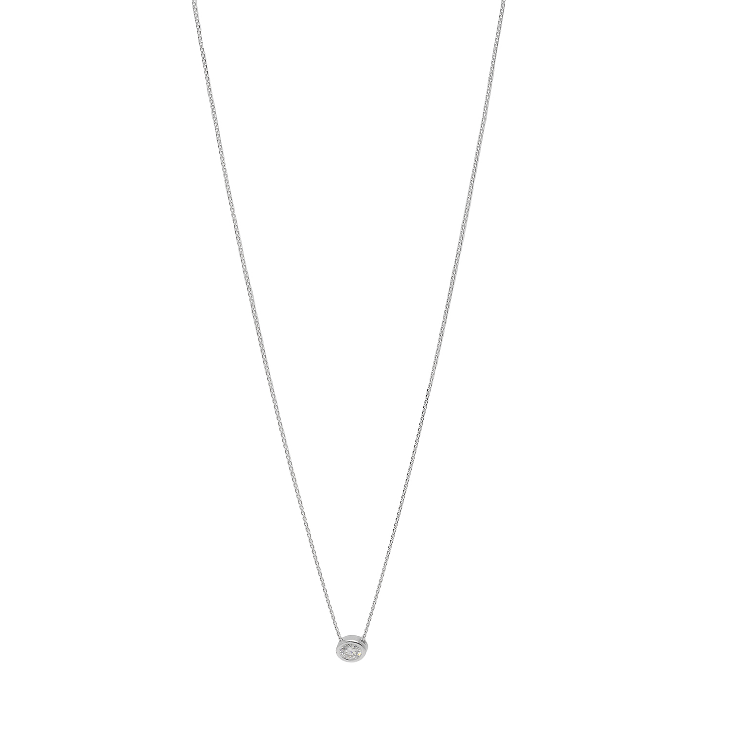 Collar de Oro 18kt con Diamantes de Punto de Luz 15 Pts Totales Corte Brillante SI/H 3