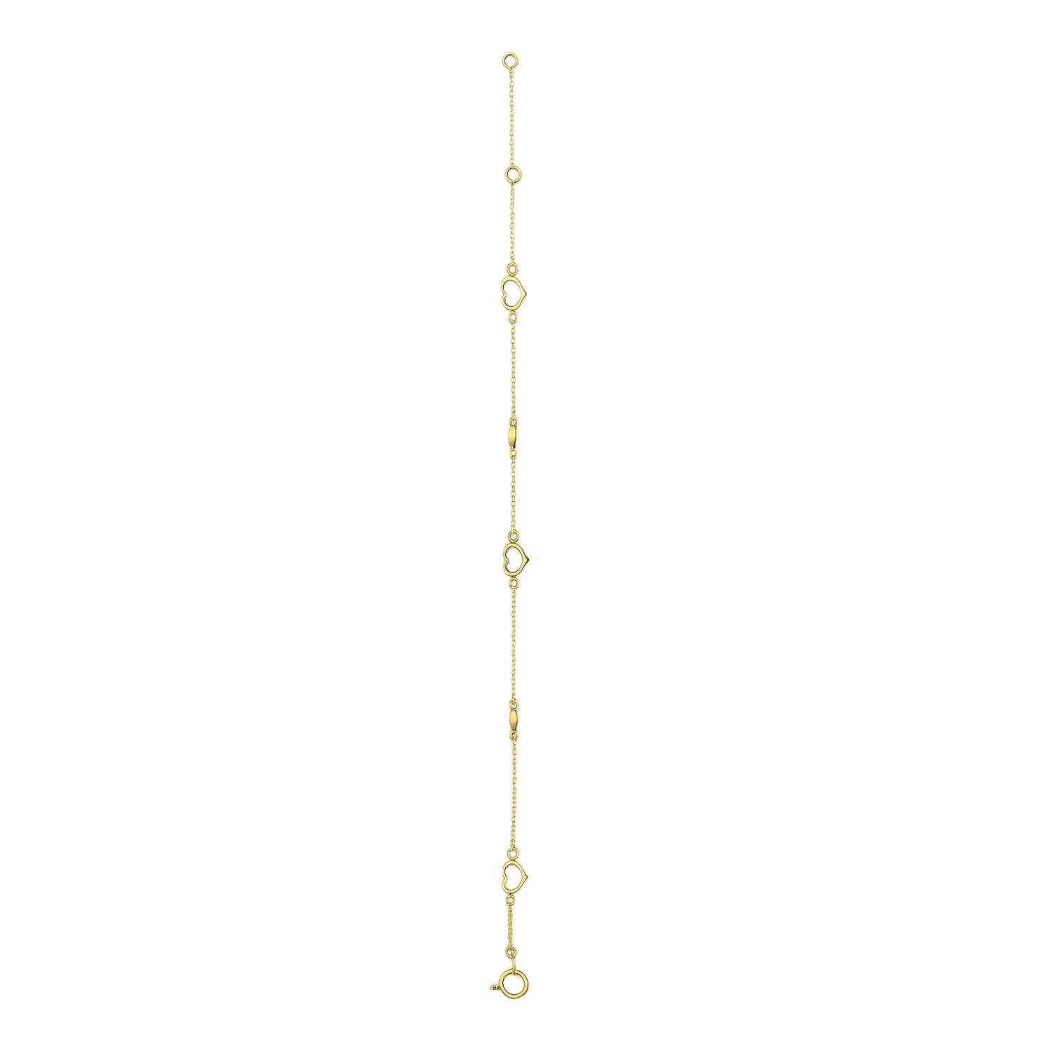 Pulsera Oro Amarillo 18kt Corazones 2