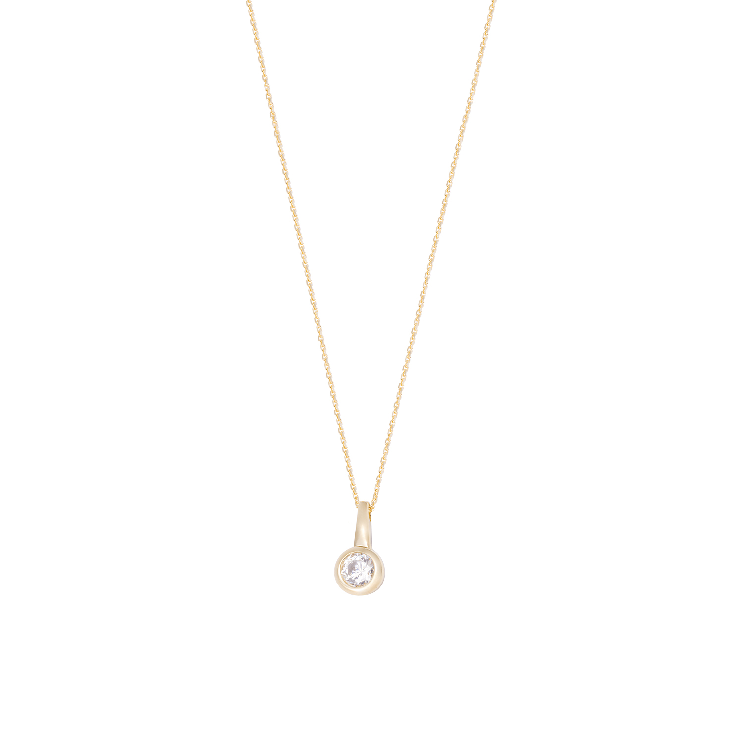 Collar de Oro de 18kt Circonita puntito de luz 3