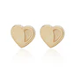 Aros de Oro 18kt Forma de Corazón Liso - Miniatura 1