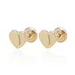 Aros de Oro 18kt Forma de Corazón Liso - Miniatura 2