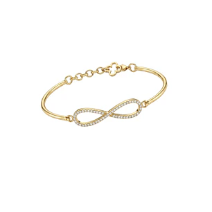 Pulsera Oro Amarillo 18Kt Infinito Diamantes 15pts