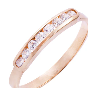 Anillo Oro Miel 18kt Relieve