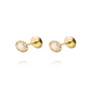Aros de Oro 18kt Modelo Círculo de Corazones Esmaltado - Miniatura 1