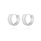 Aros de Plata Esterlina 925 Argollas Riel en Circon - Miniatura 1