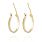 Aros de Oro 18kt Argollas de Bitono Biselada - Miniatura 2