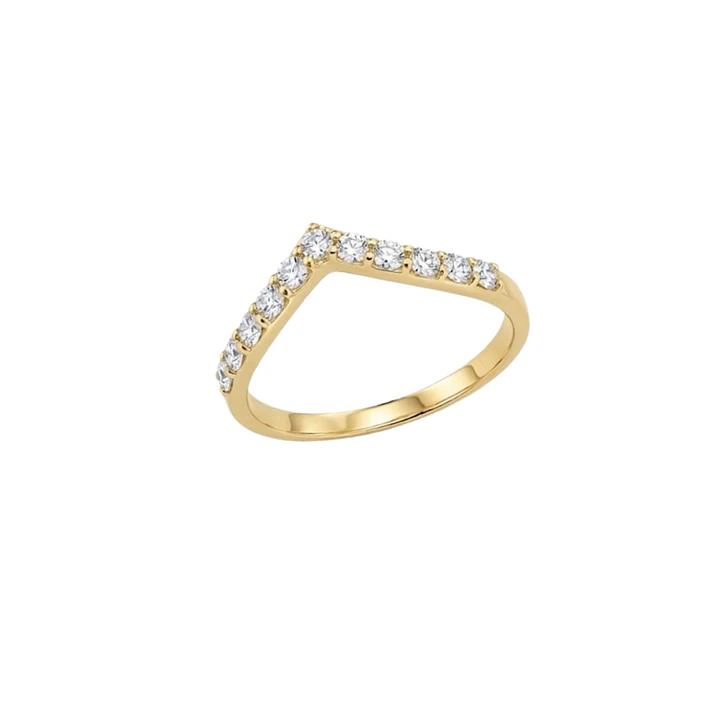 Anillo Oro Miel 18kt Vértice Brillante 2
